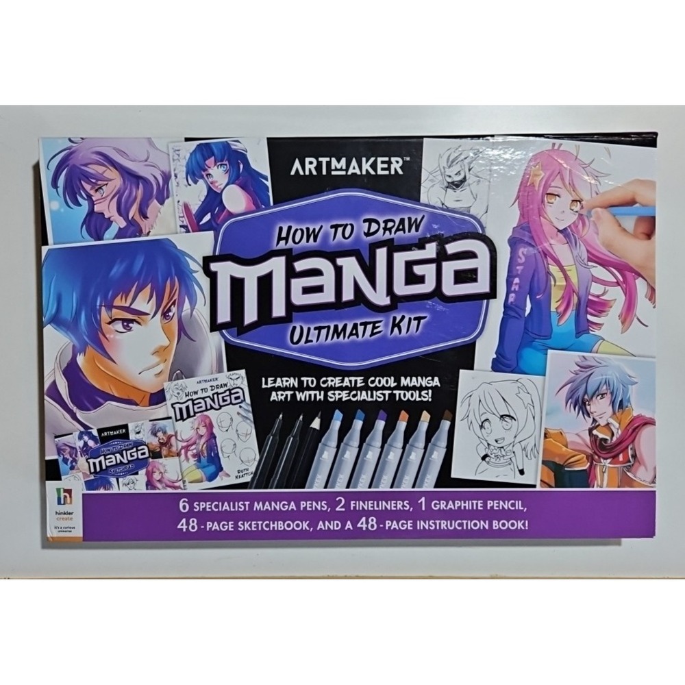 *NIB* How to Draw Manga ARTMAKER Ultimate Kit Instructions MANGA Pens Sketchbook